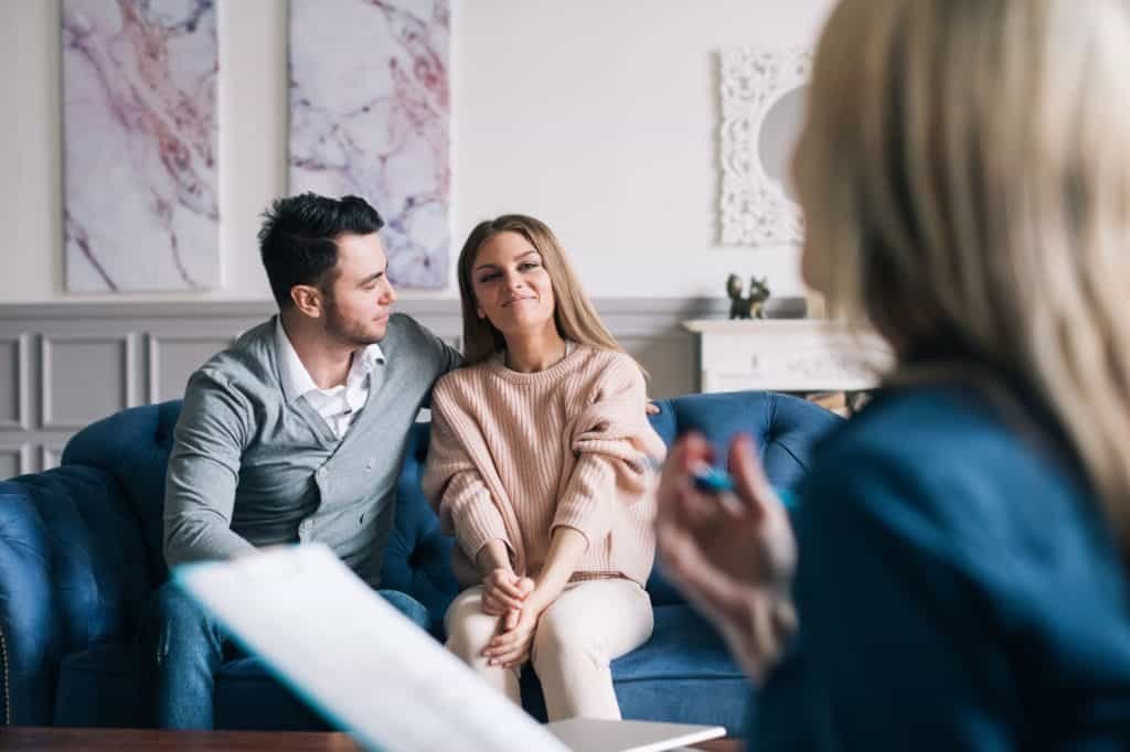 Couple meeting with an ABA specialist for a free consultation