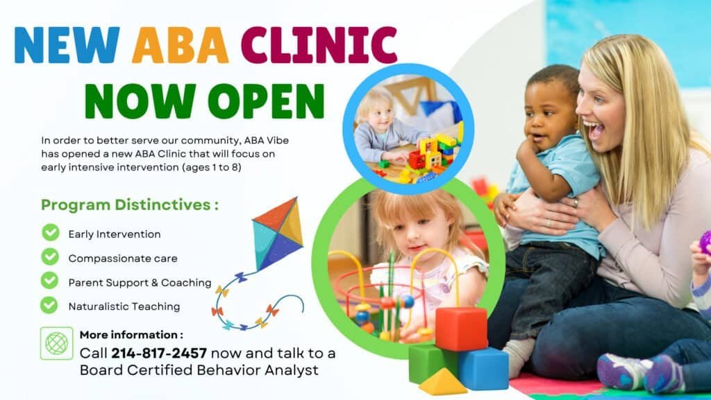 New ABA Clinic now open in Mesquite, TX - early intervention for ages 1 to 8